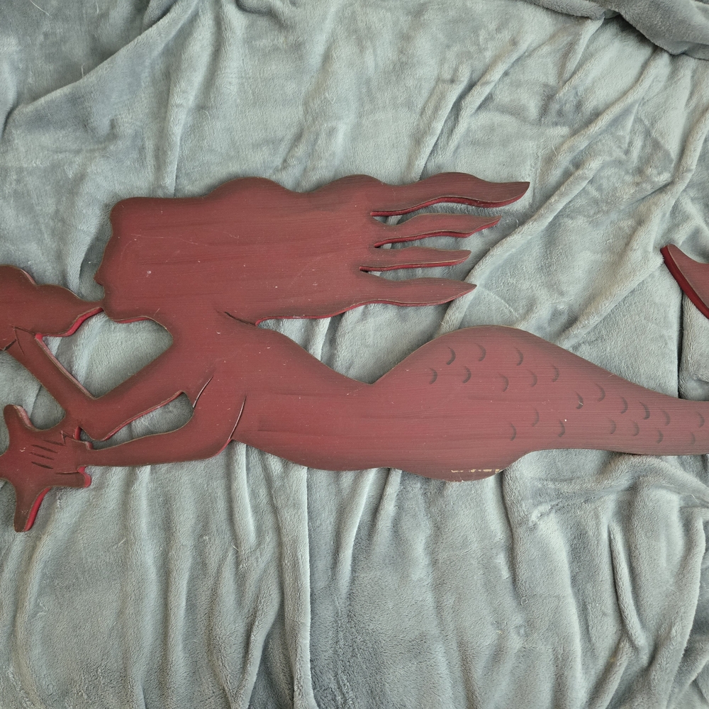 Red Mermaid Wall Art
